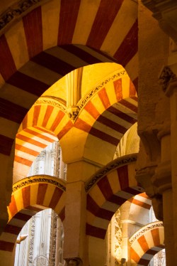 Columns at the Great Mosque in Cordoba